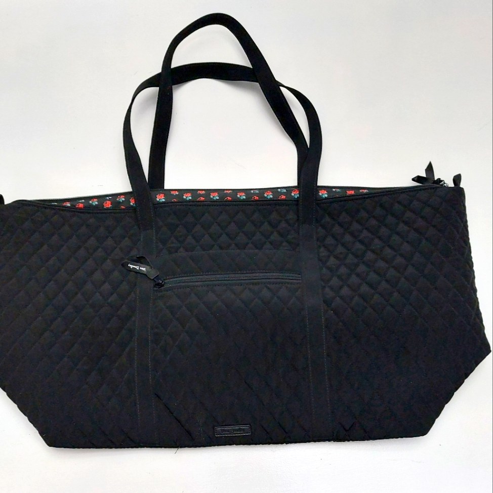 Vera Bradley Deluxe Travel Classic Black Microfiber Nwot